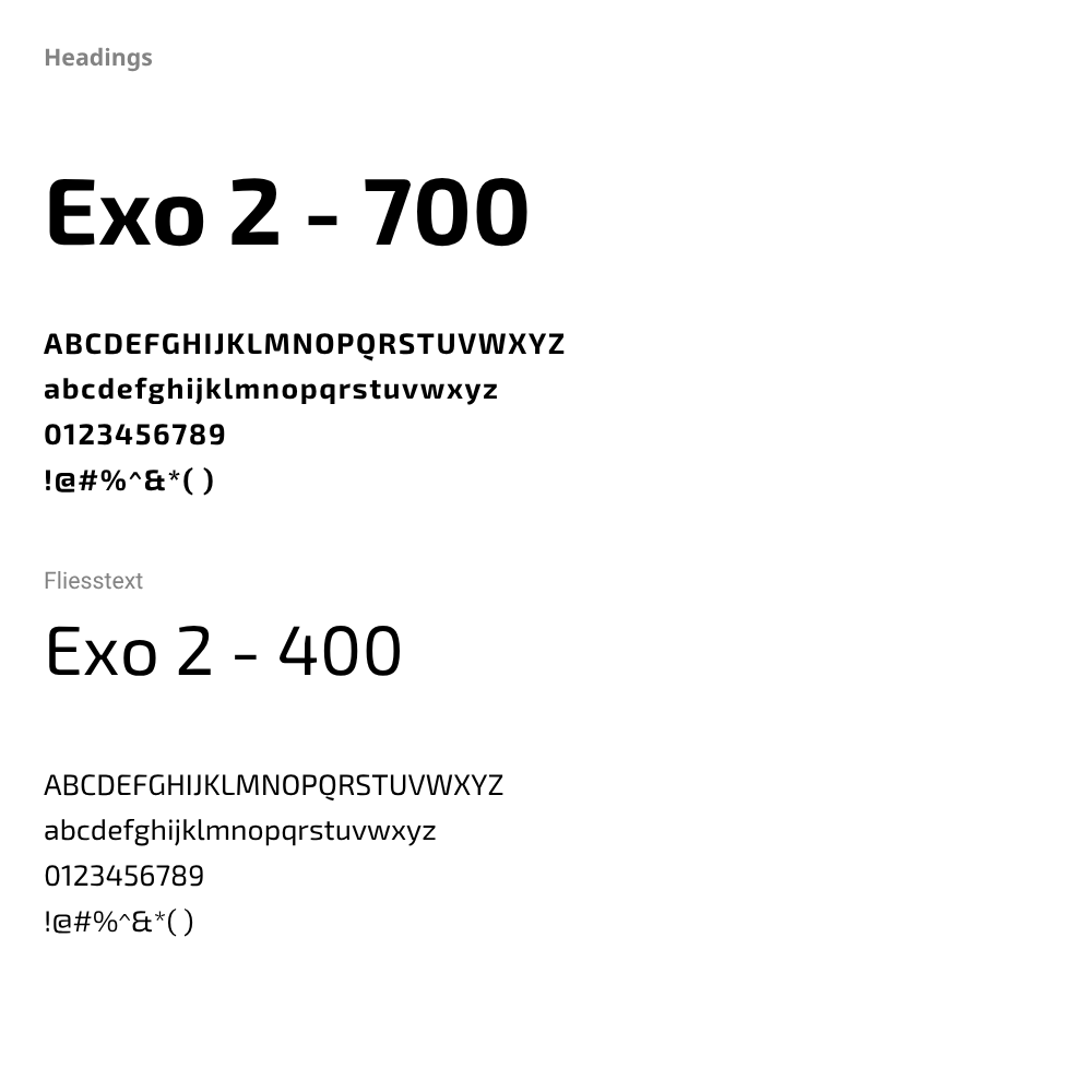 font ansicht exo 2 mit abc und zahlen