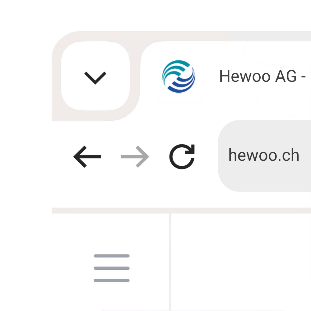 Das Favicon von Hewoo zeigt das stilisierte, wellenförmige Markenzeichen in Blautönen, das Wasser und Bewegung symbolisiert. Es steht für Wellness, Entspannung und die Verbindung zur Marke HotSpring Whirlpools · Spas, vermittelt gleichzeitig Modernität und Frische.