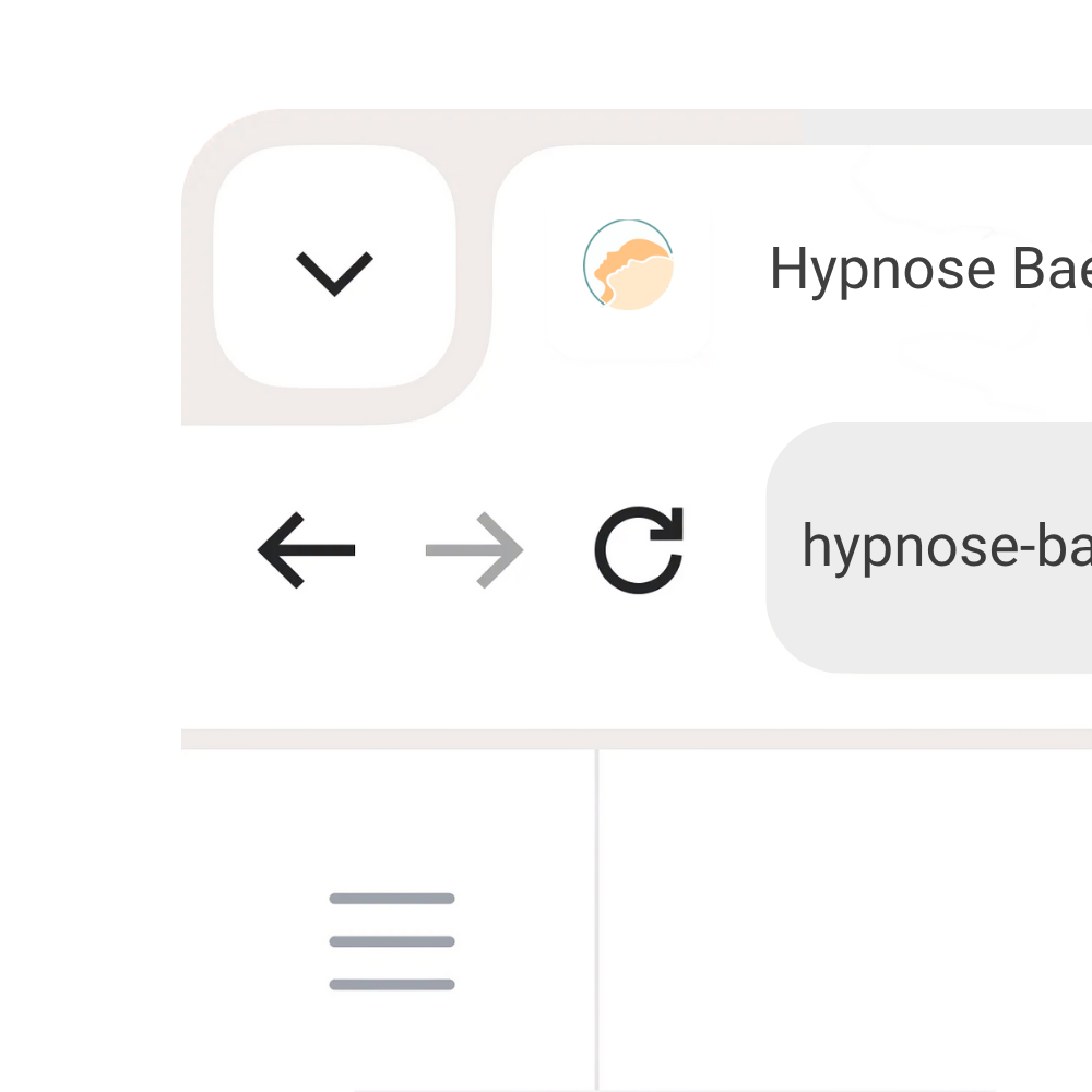 Das Favicon von Hypnose & Coaching zeigt das reduzierte, kreisförmige Symbol des Logos – die zwei stilisierten Gesichter in sanften Pfirsich-Tönen, eingefasst von einer feinen petrolfarbenen Linie. Diese minimalistische Darstellung bewahrt die Markenästhetik auch in kleinem Format und wirkt ruhig, vertrauenswürdig und professionell.
