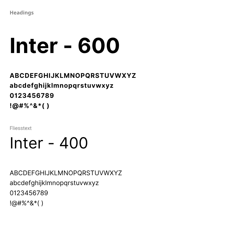 fonts inter ansicht mit abc und zahlen