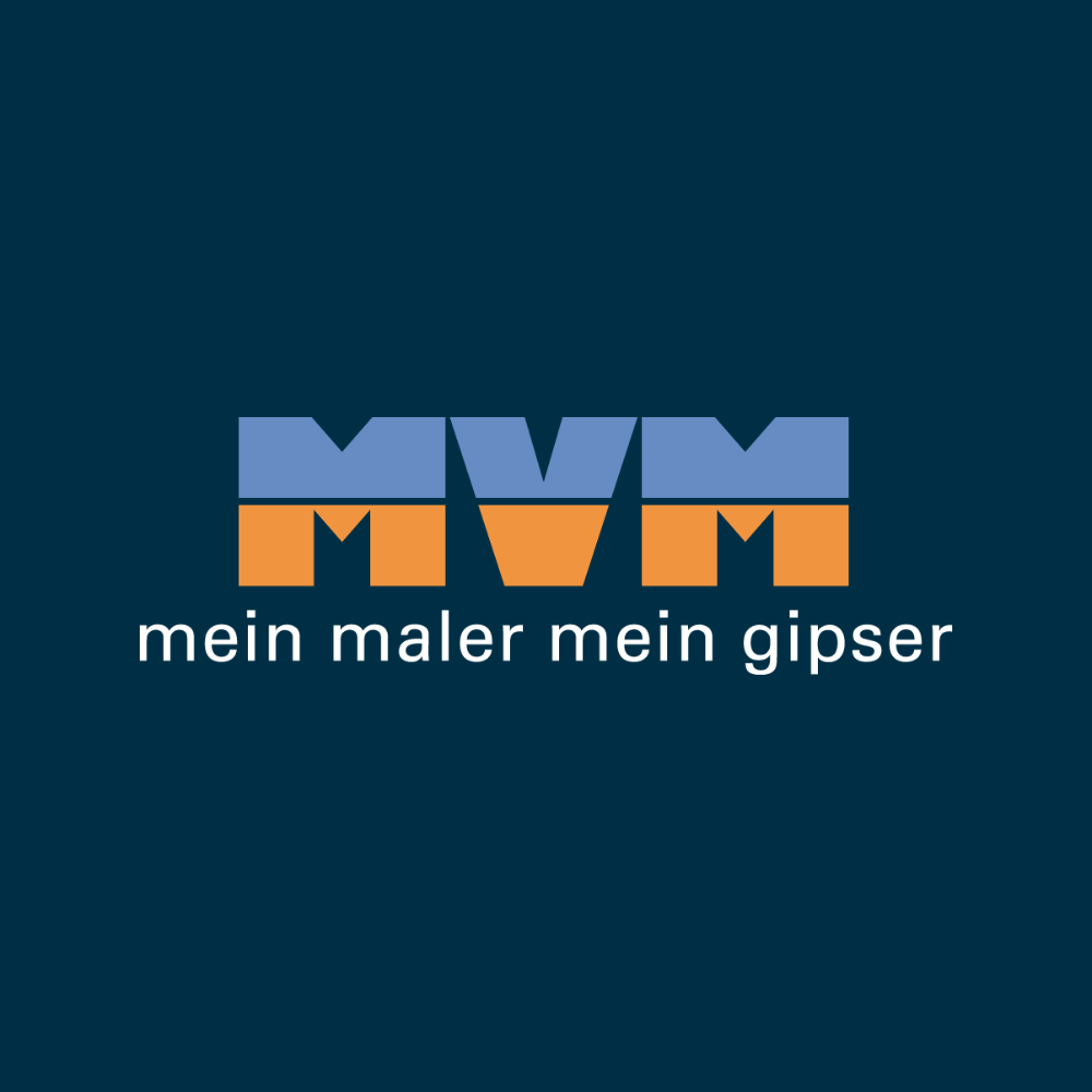 mvm logo hellblau orange auf dunkelblauem hintergrund