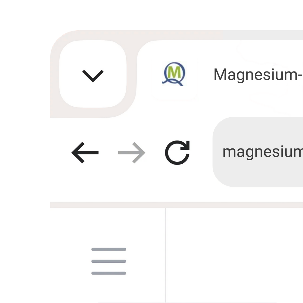 Favicon mit einem grünen Buchstaben M in einem blauen kreisähnlichen Symbol.