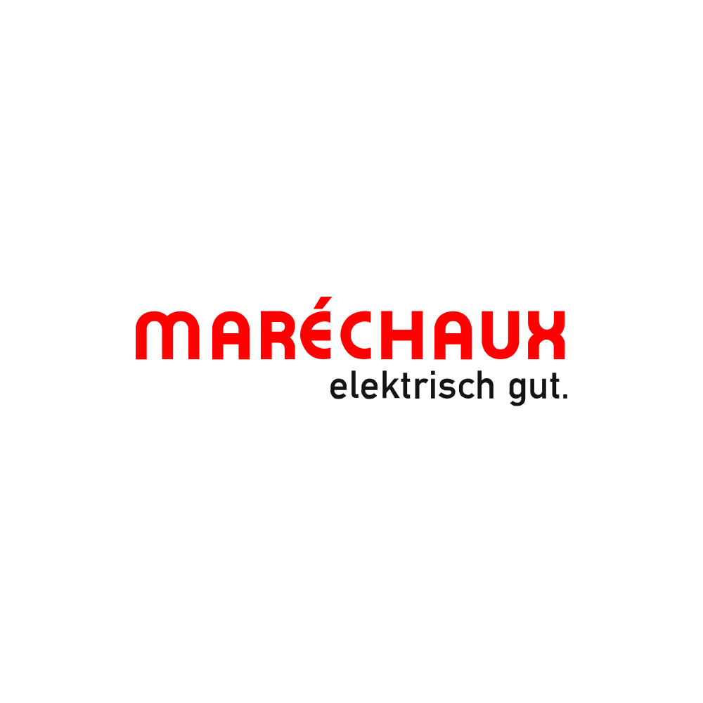 Logo mit dem roten Schriftzug MARÉCHAUX und dem schwarzen Zusatz elektrisch gut.