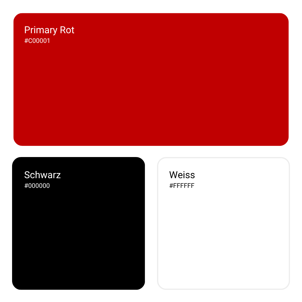 farbpalette rot, schwarz und weiss