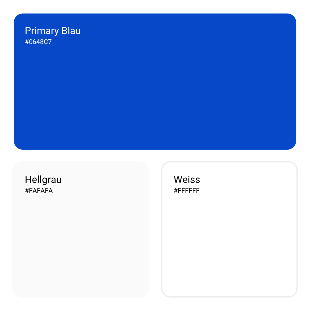 farbpalette blau, hellgrau und weiss