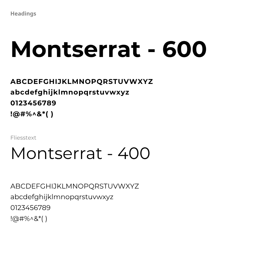 font ansicht monserrat mit abc und zahlen