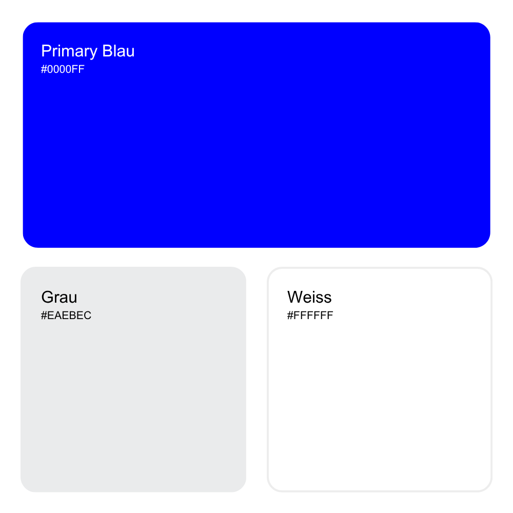 farbpalette blau, grau und weiss