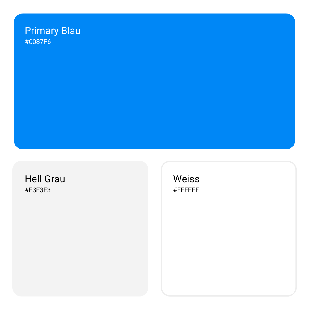 farbpalette blau, hellgrau und weiss